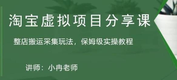 淘宝虚拟整店搬运采集玩法分享课：整店搬运采集玩法，保姆级实操教程-学习资源社