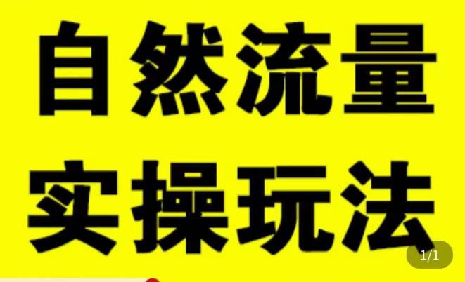 拼多多自然流量天花板，拼多多自然流的实操玩法，自然流量是怎么来的，如何开车带来自然流等知识-学习资源社