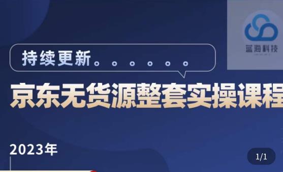 蓝七·2023京东店群整套实操视频教程，京东无货源整套操作流程大总结，减少信息差，有效做店发展-学习资源社