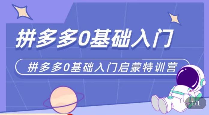 六一电商·拼多多运营0-1实操特训营，拼多多从基础到进阶的可实操玩法-学习资源社