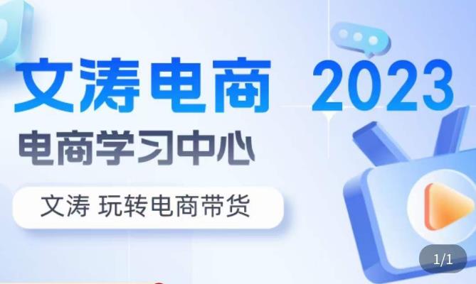 文涛电商·7天零基础自然流起号，​快速掌握店铺运营的核心玩法，突破自然展现量，玩转直播带货-学习资源社