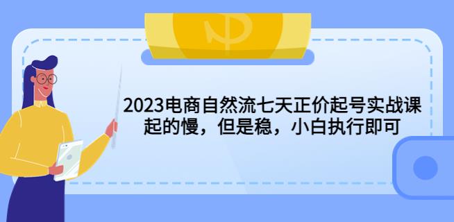 2023电商自然流七天正价起号实战课：起的慢，但是稳，小白执行即可！-学习资源社