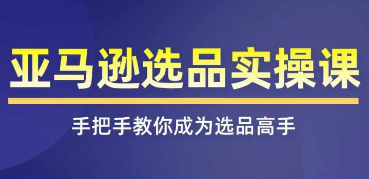 亚马逊选品实操课程，快速掌握亚马逊选品的技巧，覆盖亚马逊选品所有渠道-学习资源社