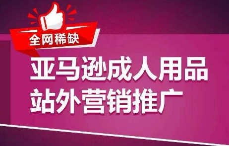 全网稀缺！亚马逊成人用品站外营销推广，​教你引爆站外流量，开启爆单模式-学习资源社