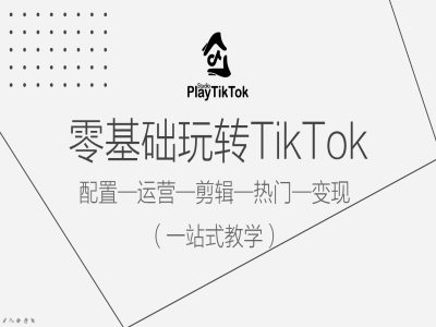 零基础玩转TikTok，配置一运营一剪辑一热门一变现，一站式教学-学习资源社