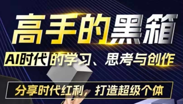 高手的黑箱：AI时代学习、思考与创作-分红时代红利，打造超级个体-学习资源社