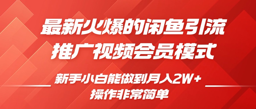 闲鱼引流推广影视会员，0成本就可以操作，新手小白月入过W+【揭秘】-学习资源社