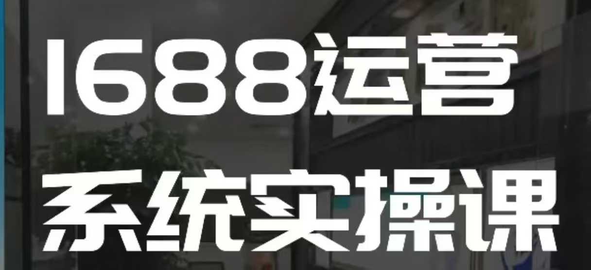 1688高阶运营系统实操课，快速掌握1688店铺运营的核心玩法-学习资源社