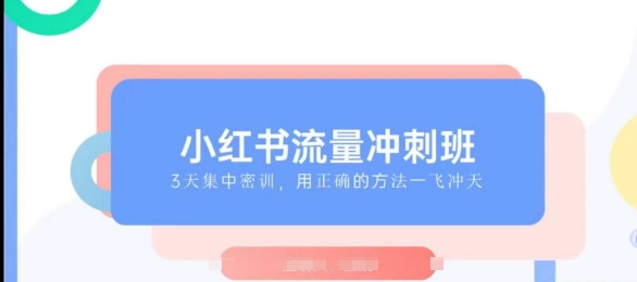 小红书流量冲刺班2025，最懂小红书的女人，快速教你2025年入局小红书-学习资源社